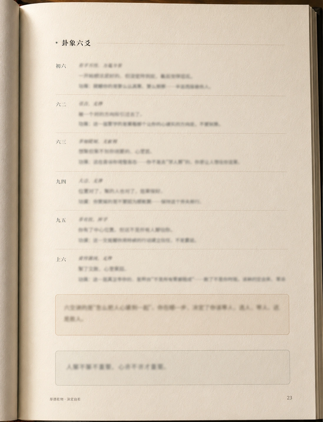 卦象六爻页实拍图